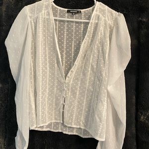 - Missguided white blouse puff sleeved